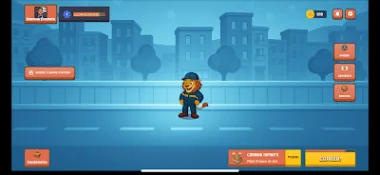 Tela inicial do jogo Link Lion com o modo corrida infinita